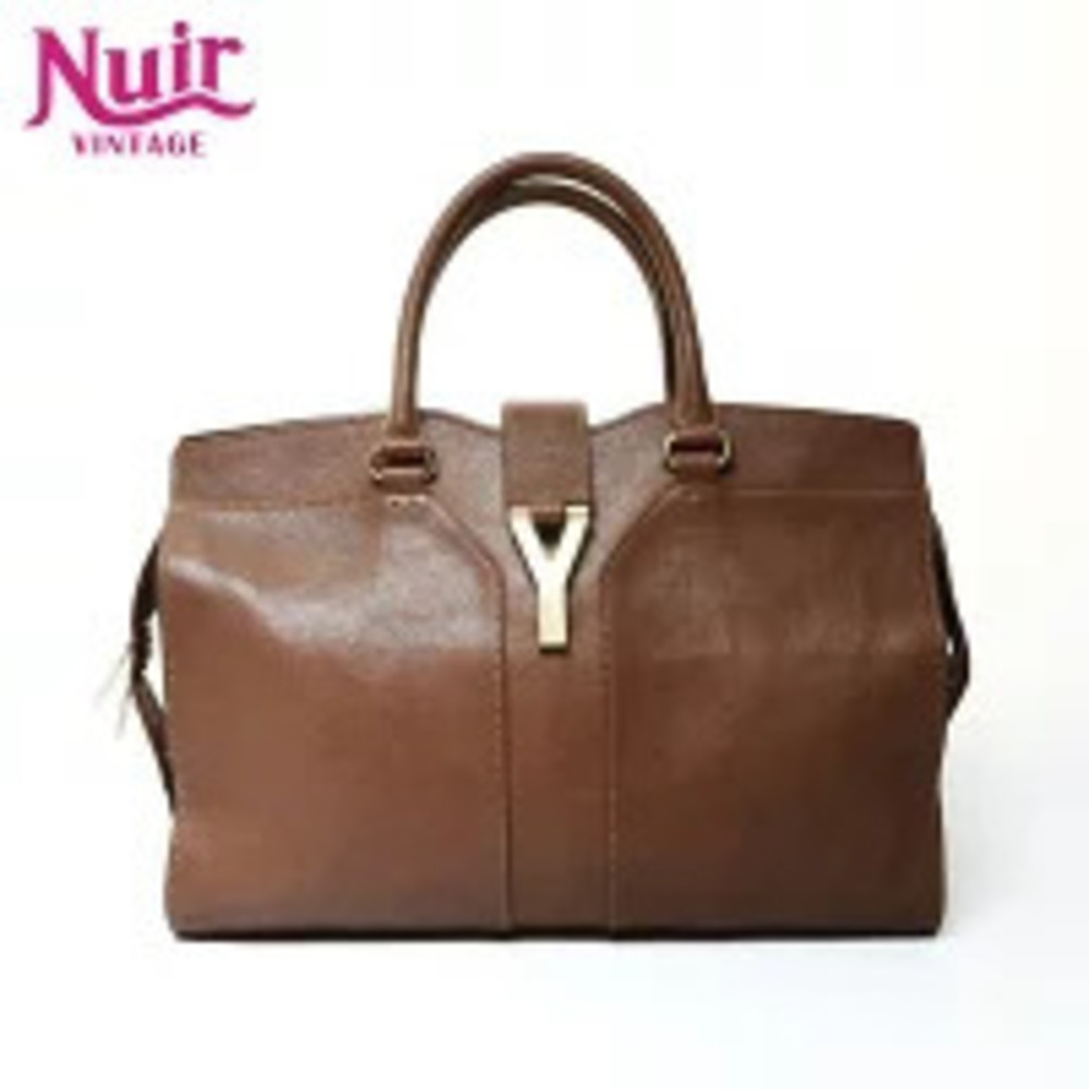 Yves Saint Laurent Leather Cabas Handbag Brown - Picture 1 of 13